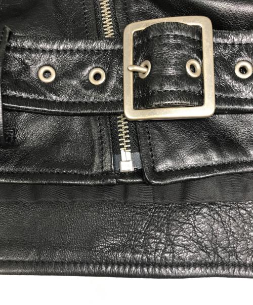 beautiful people（ビューティフルピープル）beautiful people (ビューティフルピープル) シープレザーダブルライダースジャケット ブラック サイズ:130の古着・服飾アイテム