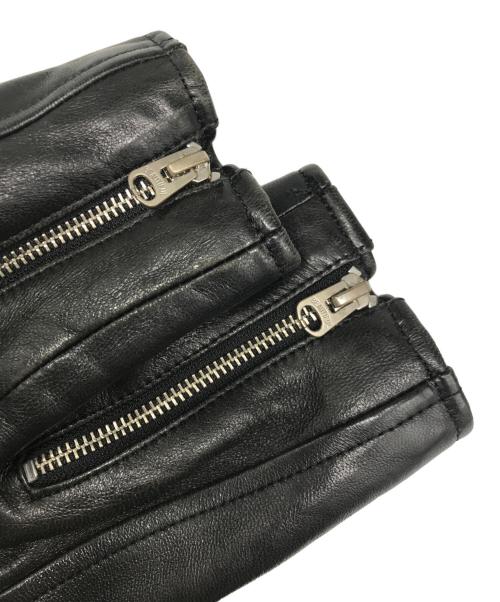 beautiful people（ビューティフルピープル）beautiful people (ビューティフルピープル) シープレザーダブルライダースジャケット ブラック サイズ:130の古着・服飾アイテム