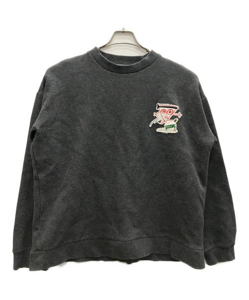 PLAN C（プランシー）PLAN C (プランシー) ポイントクルーネックスウェット グレー サイズ:Lの古着・服飾アイテム