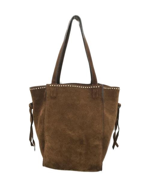 J&M DAVIDSON（ジェイ＆エム デヴィッドソン）J&M DAVIDSON (ジェイ＆エム デヴィッドソン) スタッズハンドバッグ ブラウンの古着・服飾アイテム