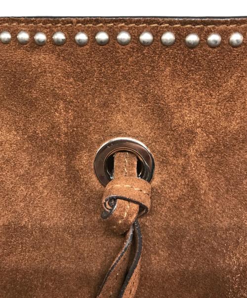 J&M DAVIDSON（ジェイ＆エム デヴィッドソン）J&M DAVIDSON (ジェイ＆エム デヴィッドソン) スタッズハンドバッグ ブラウンの古着・服飾アイテム