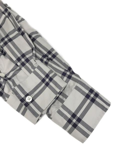 HYKE（ハイク）HYKE (ハイク) CHECKED BIB FRONT SHIRT/チェックドビブフロントシャツ グレー サイズ:2の古着・服飾アイテム