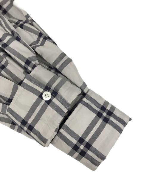 HYKE（ハイク）HYKE (ハイク) CHECKED BIB FRONT SHIRT/チェックドビブフロントシャツ グレー サイズ:2の古着・服飾アイテム