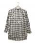 HYKE（ハイク）の古着「CHECKED BIB FRONT SHIRT/チェックドビブフロントシャツ」｜グレー
