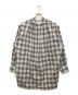 HYKE (ハイク) CHECKED BIB FRONT SHIRT/チェックドビブフロントシャツ グレー サイズ:2：9000円