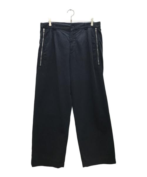 DRIES VAN NOTEN（ドリスヴァンノッテン）DRIES VAN NOTEN (ドリスヴァンノッテン) ポケットジップワイドパンツ ブラック サイズ:50の古着・服飾アイテム