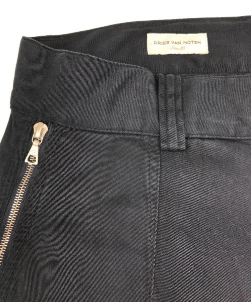 DRIES VAN NOTEN（ドリスヴァンノッテン）DRIES VAN NOTEN (ドリスヴァンノッテン) ポケットジップワイドパンツ ブラック サイズ:50の古着・服飾アイテム