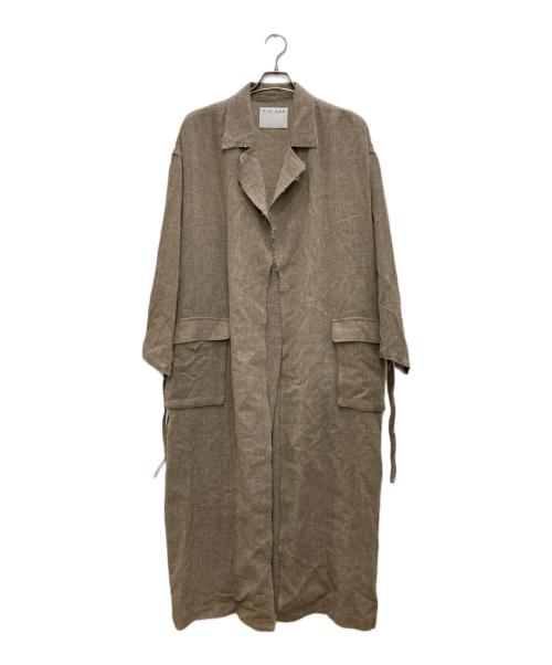 RIM.ARK（リムアーク）RIM.ARK (リムアーク) Linen wool maxi trench coat/リネンウールミックストレンチコート ベージュ サイズ:38の古着・服飾アイテム