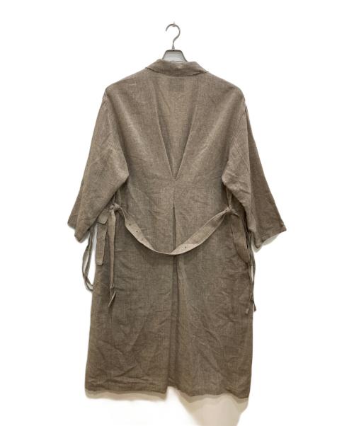 RIM.ARK（リムアーク）RIM.ARK (リムアーク) Linen wool maxi trench coat/リネンウールミックストレンチコート ベージュ サイズ:38の古着・服飾アイテム