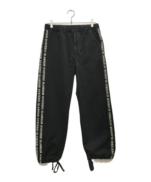 Hysteric Glamour（ヒステリックグラマー）Hysteric Glamour (ヒステリックグラマー) HG CONNECTED LOGO イージーパンツ ブラック サイズ:Sの古着・服飾アイテム