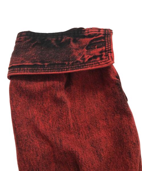 MINEDENIM（マインデニム）MINEDENIM (マインデニム) Bleach Overdyed Denim Over SH/ブリーチオーバーダイデニムオーバーシャツ レッド サイズ:2の古着・服飾アイテム