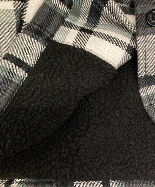 A BATHING APE（アベイシングエイプ）A BATHING APE (ア ベイシング エイプ) BAPE CHECK CPO JACKET/ベイプチェック CPOジャケット グレー×ホワイト サイズ:Lの古着・服飾アイテム