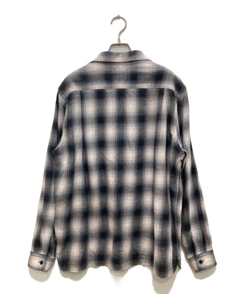 MINEDENIM（マインデニム）MINEDENIM (マインデニム) オンブレチェックシャツ グレー×ホワイト サイズ:3の古着・服飾アイテム