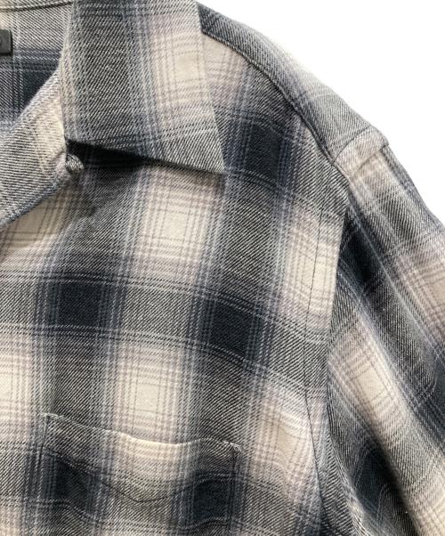 MINEDENIM（マインデニム）MINEDENIM (マインデニム) オンブレチェックシャツ グレー×ホワイト サイズ:3の古着・服飾アイテム