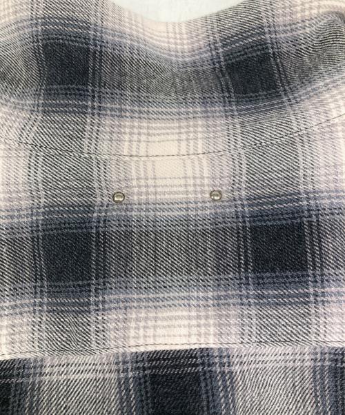 MINEDENIM（マインデニム）MINEDENIM (マインデニム) オンブレチェックシャツ グレー×ホワイト サイズ:3の古着・服飾アイテム