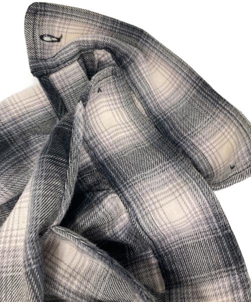 MINEDENIM（マインデニム）MINEDENIM (マインデニム) オンブレチェックシャツ グレー×ホワイト サイズ:3の古着・服飾アイテム
