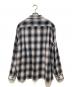 MINEDENIM (マインデニム) オンブレチェックシャツ グレー×ホワイト サイズ:3：13000円