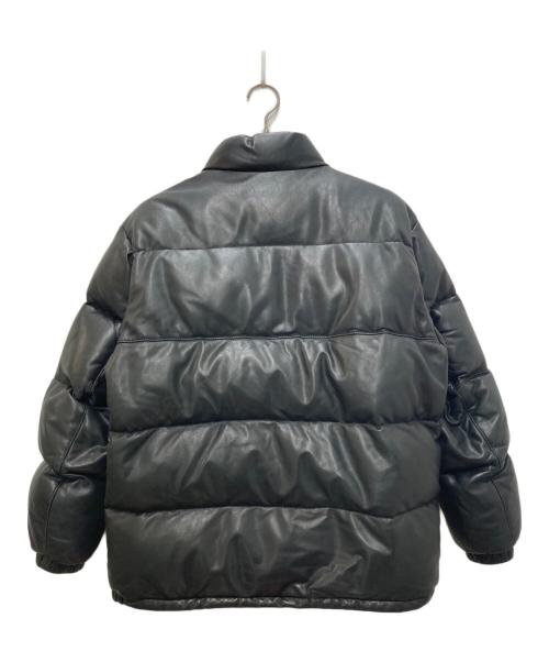 Schott（ショット）Schott (ショット) TK TAKEO KIKUCHI (ティーケー タケオキクチ) 別注 レザーダウンジャケット ブラック サイズ:Lの古着・服飾アイテム