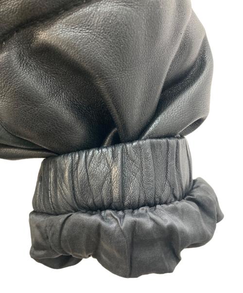 Schott（ショット）Schott (ショット) TK TAKEO KIKUCHI (ティーケー タケオキクチ) 別注 レザーダウンジャケット ブラック サイズ:Lの古着・服飾アイテム