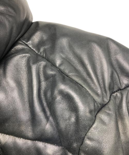 Schott（ショット）Schott (ショット) TK TAKEO KIKUCHI (ティーケー タケオキクチ) 別注 レザーダウンジャケット ブラック サイズ:Lの古着・服飾アイテム