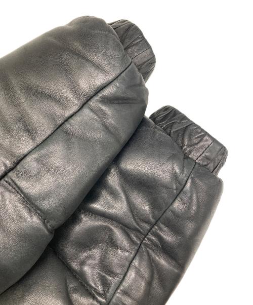 Schott（ショット）Schott (ショット) TK TAKEO KIKUCHI (ティーケー タケオキクチ) 別注 レザーダウンジャケット ブラック サイズ:Lの古着・服飾アイテム