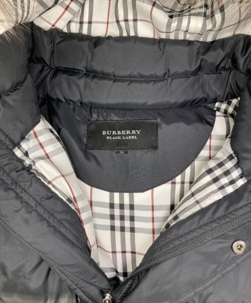 BURBERRY BLACK LABEL（バーバリーブラックレーベル）BURBERRY BLACK LABEL (バーバリーブラックレーベル) シルバーフォックスファーダウンジャケット ブラック サイズ:LLの古着・服飾アイテム