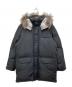 BURBERRY BLACK LABEL（バーバリーブラックレーベル）の古着「シルバーフォックスファーダウンジャケット」｜ブラック