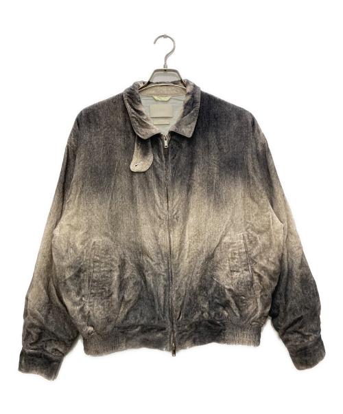 YOKE（ヨーク）YOKE (ヨーク) 別注 LOOSED ZIP BLOUSON/別注 ルーズ ジップ ブルゾン グレー×ベージュ サイズ:2の古着・服飾アイテム