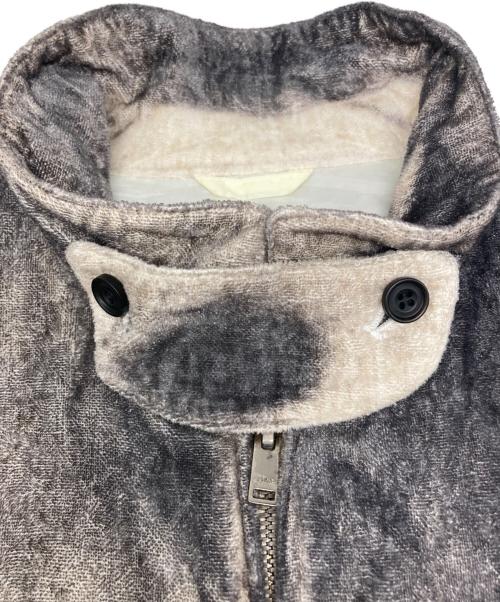 YOKE（ヨーク）YOKE (ヨーク) 別注 LOOSED ZIP BLOUSON/別注 ルーズ ジップ ブルゾン グレー×ベージュ サイズ:2の古着・服飾アイテム