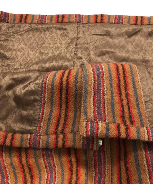 JOURNAL STANDARD TRISECT（ジャーナルスタンダード トライセクト）JOURNAL STANDARD TRISECT (ジャーナルスタンダード トライセクト) ストライプジャケット ブラウン サイズ:Lの古着・服飾アイテム