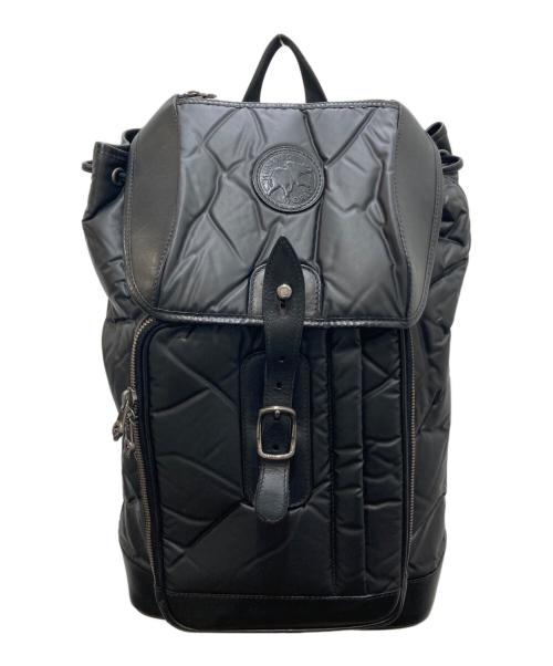 HUNTING WORLD（ハンティングワールド）HUNTING WORLD (ハンティングワールド) バチュークロスバックパック ブラックの古着・服飾アイテム
