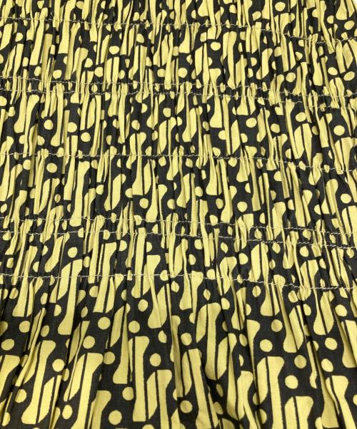 sara mallika（サラマリカ）sara mallika (サラマリカ) Geometric Pattern Shirring/ジオメトリック パターン シャーリング マルチカラー サイズ:表記無の古着・服飾アイテム