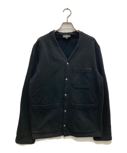A.P.C.（アーペーセー）A.P.C. (アーペーセー) コットンカーディガン ブラック サイズ:Mの古着・服飾アイテム