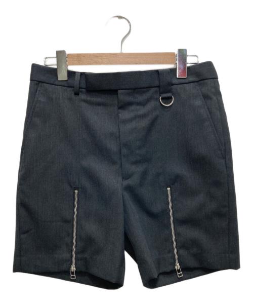 JOHN LAWRENCE SULLIVAN（ジョン ローレンス サリバン）JOHN LAWRENCE SULLIVAN (ジョン ローレンス サリバン) WOOL GABARDINE ZIP SHORTS ブラック サイズ:46の古着・服飾アイテム