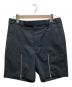 JOHN LAWRENCE SULLIVAN（ジョン ローレンス サリバン）の古着「WOOL GABARDINE ZIP SHORTS」｜ブラック