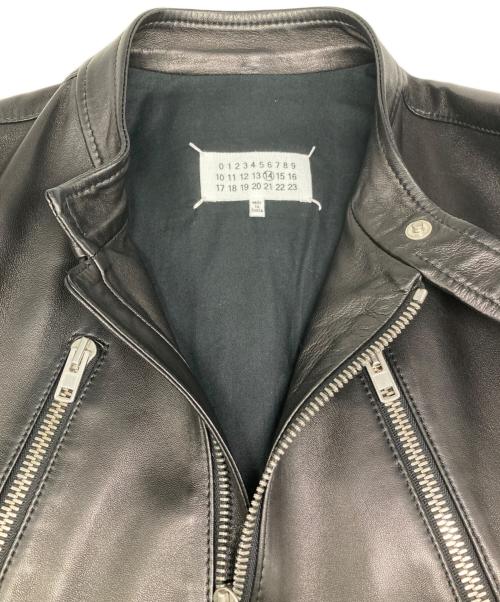Maison Margiela（メゾンマルジェラ）Maison Margiela (メゾンマルジェラ) 八の字 5ZIPレザージャケット ブラック サイズ:44の古着・服飾アイテム
