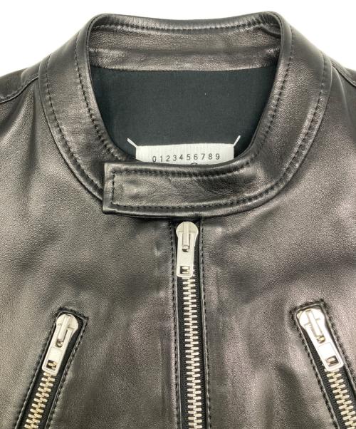 Maison Margiela（メゾンマルジェラ）Maison Margiela (メゾンマルジェラ) 八の字 5ZIPレザージャケット ブラック サイズ:44の古着・服飾アイテム