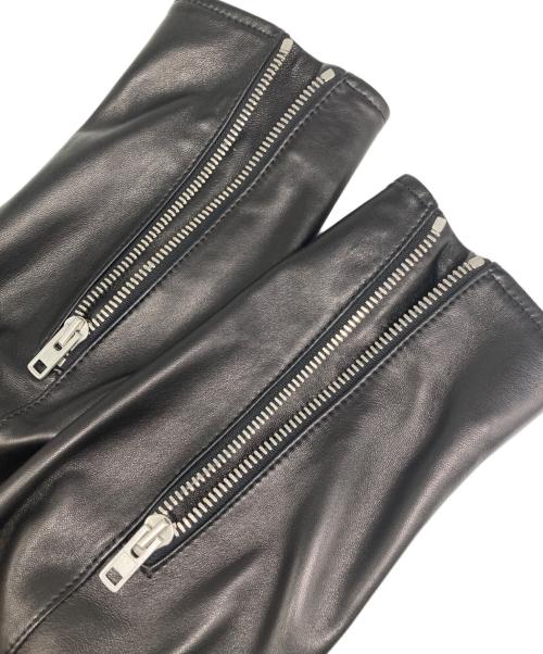 Maison Margiela（メゾンマルジェラ）Maison Margiela (メゾンマルジェラ) 八の字 5ZIPレザージャケット ブラック サイズ:44の古着・服飾アイテム