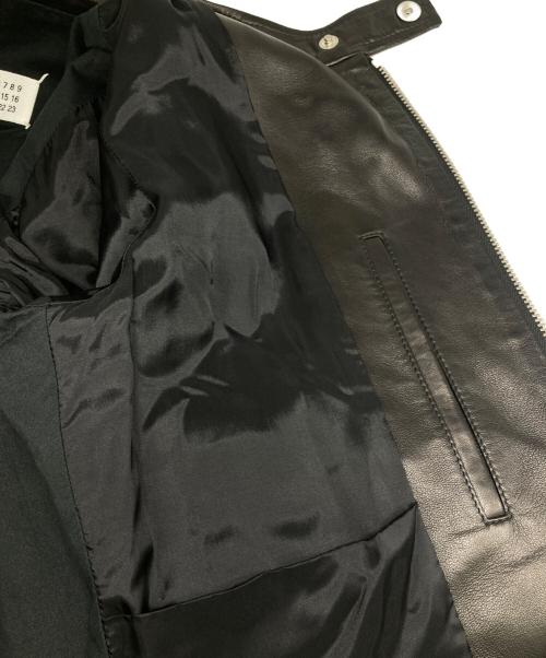 Maison Margiela（メゾンマルジェラ）Maison Margiela (メゾンマルジェラ) 八の字 5ZIPレザージャケット ブラック サイズ:44の古着・服飾アイテム