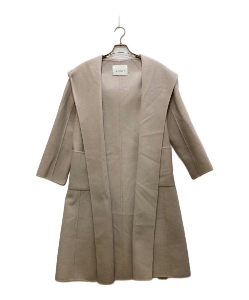 ANAYI（アナイ）ANAYI (アナイ) シャルムビーバーフードコート グレージュ サイズ:38の古着・服飾アイテム