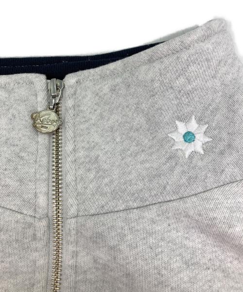 KEBOZ（ケボズ）KEBOZ (ケボズ) nick gear (ニックギア) 刺繍ハーフジップスウェット グレー サイズ:XLの古着・服飾アイテム