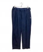 KEBOZケボズ）の古着「タックワイドデニムパンツ」｜インディゴ