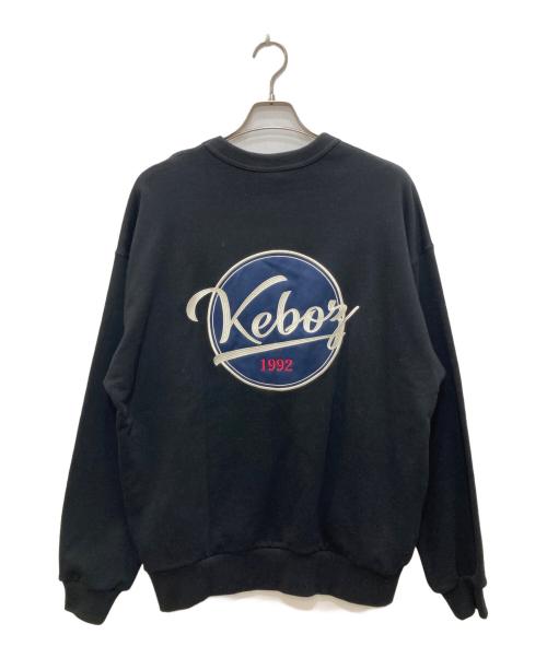 KEBOZ（ケボズ）KEBOZ (ケボズ) クルーネックスウェット ブラック サイズ:LARGEの古着・服飾アイテム