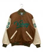 KEBOZケボズ）の古着「スタジャン」｜ブラウン×ホワイト