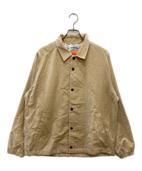 KEBOZ（ケボズ）KEBOZ (ケボズ) ベロアコーチジャケット ベージュ サイズ:Lの古着・服飾アイテム