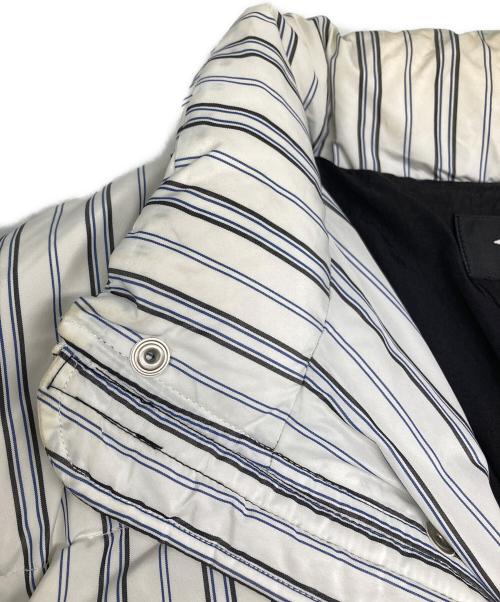 stussy（ステューシー）stussy (ステューシー) STRIPE DOWN PUFFER JACKET/ストライプ ダウン パファー ジャケット ホワイト サイズ:Mの古着・服飾アイテム