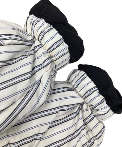 stussy（ステューシー）stussy (ステューシー) STRIPE DOWN PUFFER JACKET/ストライプ ダウン パファー ジャケット ホワイト サイズ:Mの古着・服飾アイテム