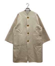 LE GLAZIK（ル グラジック）の古着「リバーシブル カラーレスコート」｜ベージュ