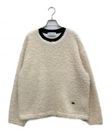 CULLNI（クルニ）の古着「Curling Boa Drawstring Long Sleeve Pullover/カーリング ボア ドロー ストリング ロング スリーブ プルオーバー」｜ホワイト