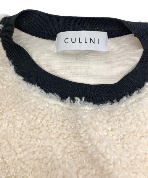 CULLNI（クルニ）CULLNI (クルニ) Curling Boa Drawstring Long Sleeve Pullover/カーリング ボア ドロー ストリング ロング スリーブ プルオーバー ホワイト サイズ:2の古着・服飾アイテム